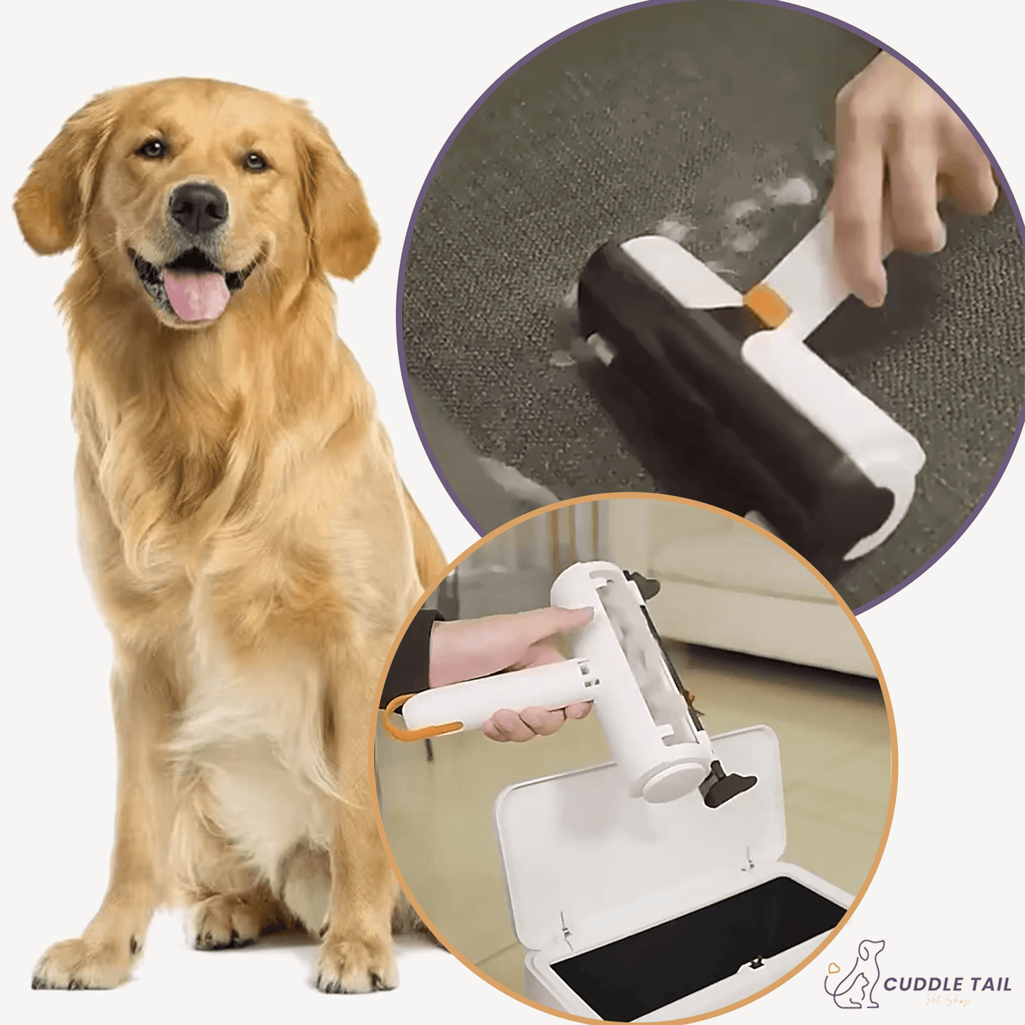 Cuddletail Rouleau anti-poils pour animaux (chiens & chats)